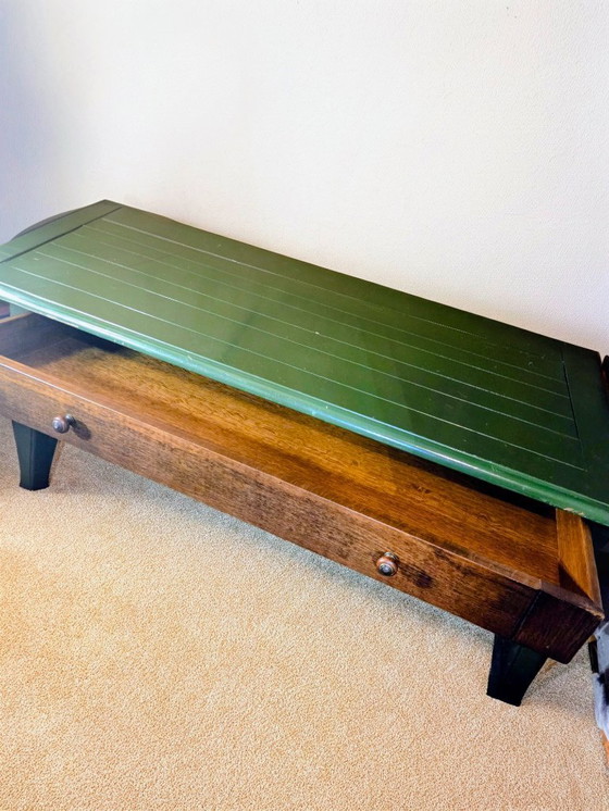 Image 1 of For Sale: Unique Olive Green Side Table/Coffee Table