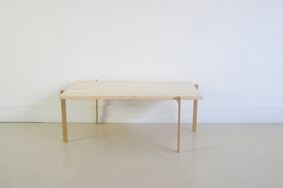 Image 1 of rechteckiger Couchtisch aus Travertin