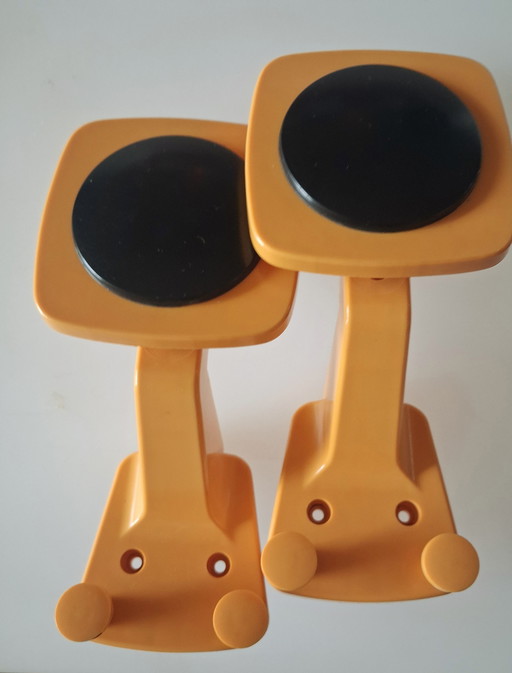 2 Vintage-Garderobenhaken von Siro, Wandschrank, 1970