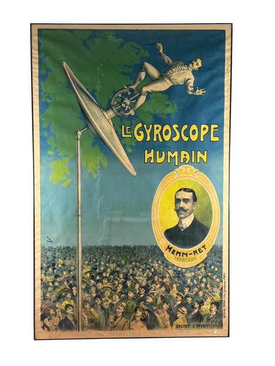 Image 1 of Candido Aragonez De Faria, Le Gyroscope Humain, Affiche originale, c. 1910