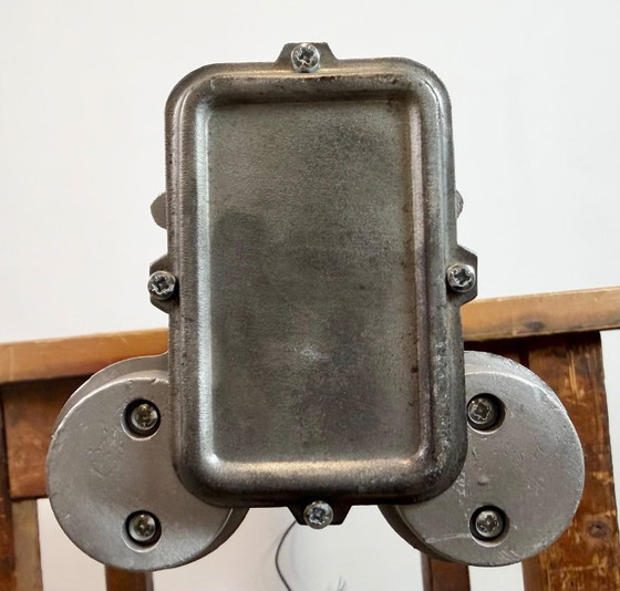 Image 1 of Industriële, gepolijste hanglamp met buisvormige armatuur, jaren 70