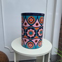 Vintage Tomado Tin 29 cm high Retro Kaleidoscope Pattern