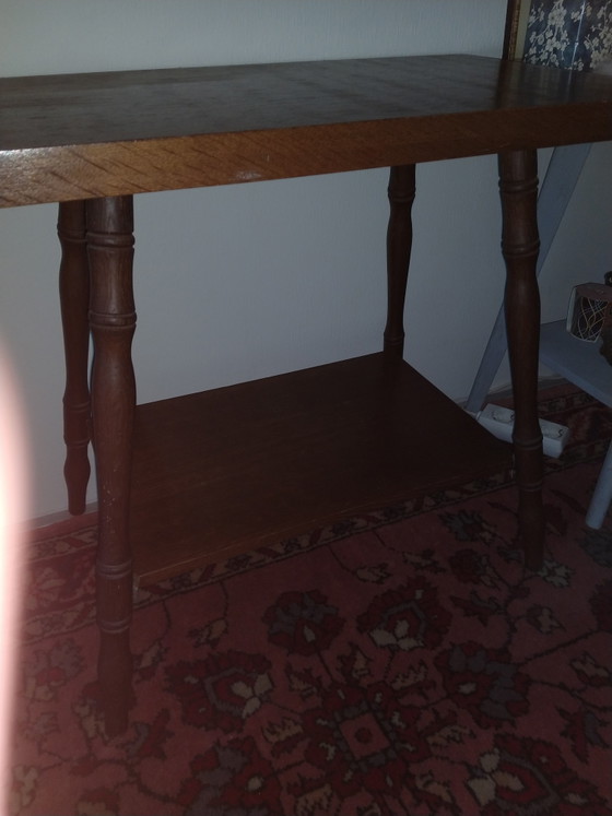 Image 1 of Table d'appoint ancienne en chêne de style anglais