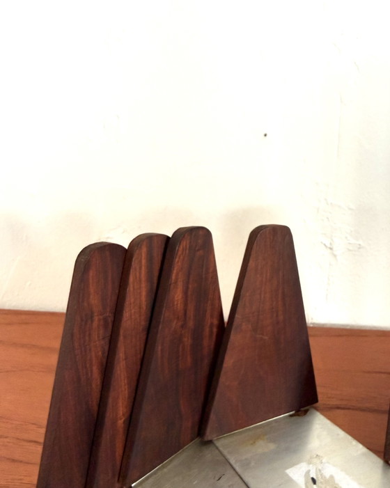 6 fermalibri vintage in palissandro, Kai Kristiansen '60 – Librerie, Wood, Metal (photo 4 of 6)