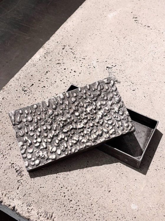 Portuguese Brutalist Metal Sliding Box – Fundo de Fomento e de Propaganda do Café, Decorative Objects (photo 2 of 6)