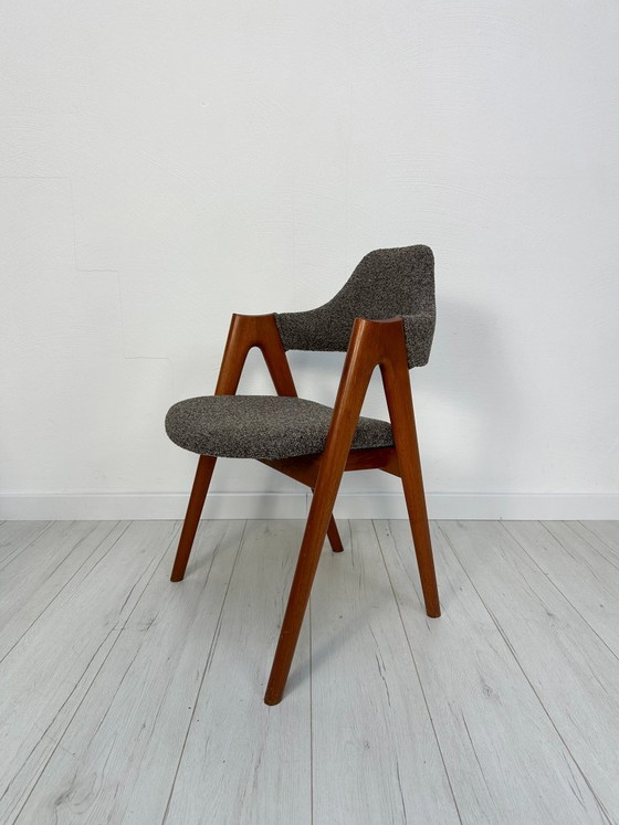 Image 1 of Juego de 8 sillas de comedor danesas "Compass" de teca de Kai Kristiansen para Schou Andersen Møbelfabrik, años 60