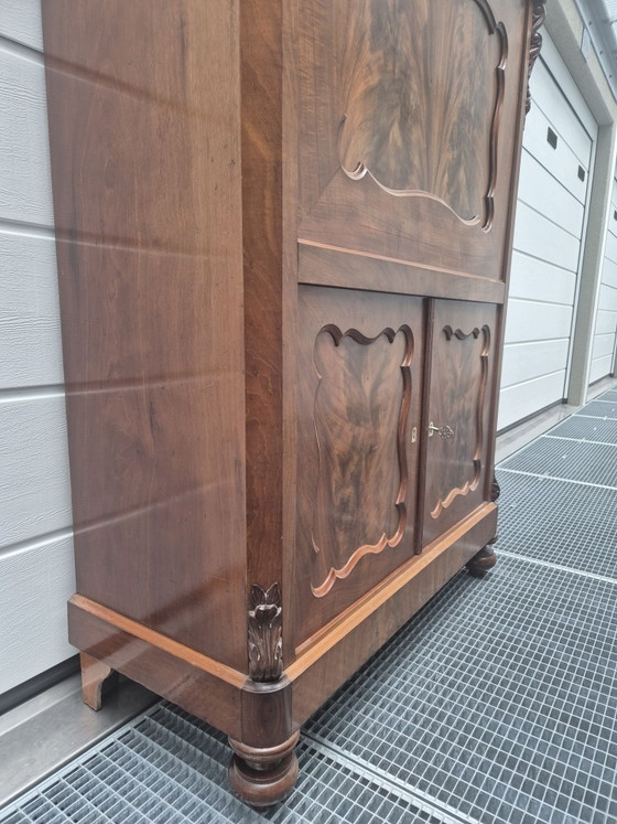 Beautiful antique Biedermeijer secretaire / cabinet, Sideboard, Wood, Brown (photo 5 of 13)
