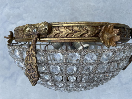 Image 1 of Plafonnier en cristal de style Louis XVI