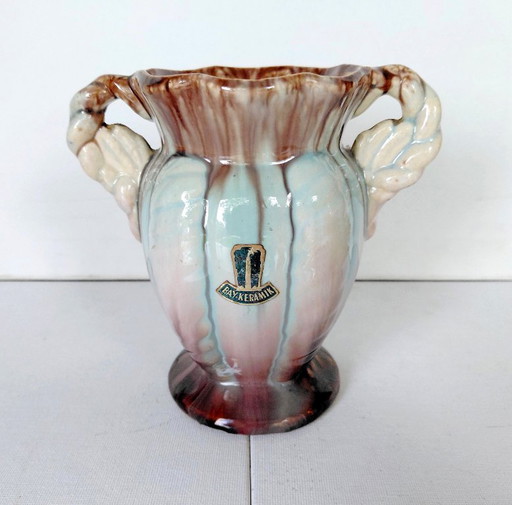 Bay Keramik Vase, Pastel Drip Glaze – WGP 1950s