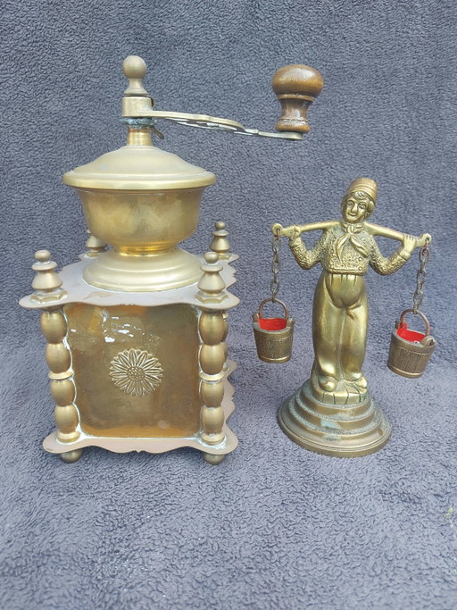 Molinillo de café y batidora de leche de cobre 3,130 kg