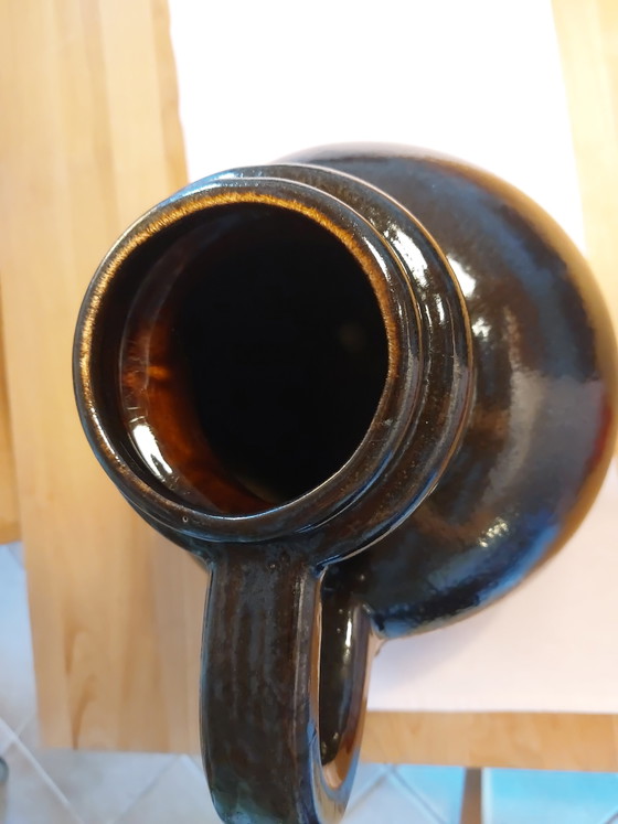 Image 1 of Handle vase, XXL floor vase by Scheurich, Oswald Kleudgen, 1960s, WGP fat lava