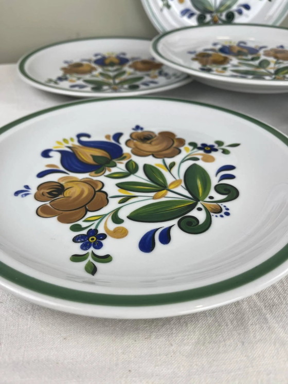 Dekorierte flache Teller – Geschirr, Porcelain, Art Nouveau (photo 4 of 8)