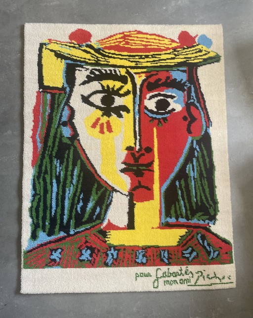 Picasso: Portrait De Femme Au Chapeau À Pompon Et Au Corsage Imprimé