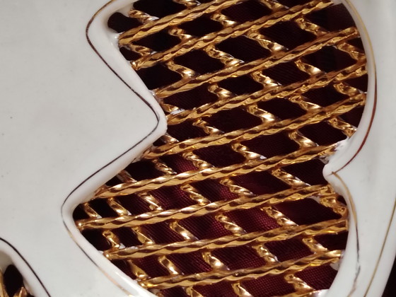 Image 1 of KSF Kirov Plant Kirow Faience Kommand met Uitsparing Jaren 60