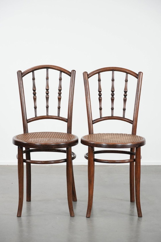 Image 1 of 6 x Wooden vintage bistro chair, Jacob & Josef Kohn Wien