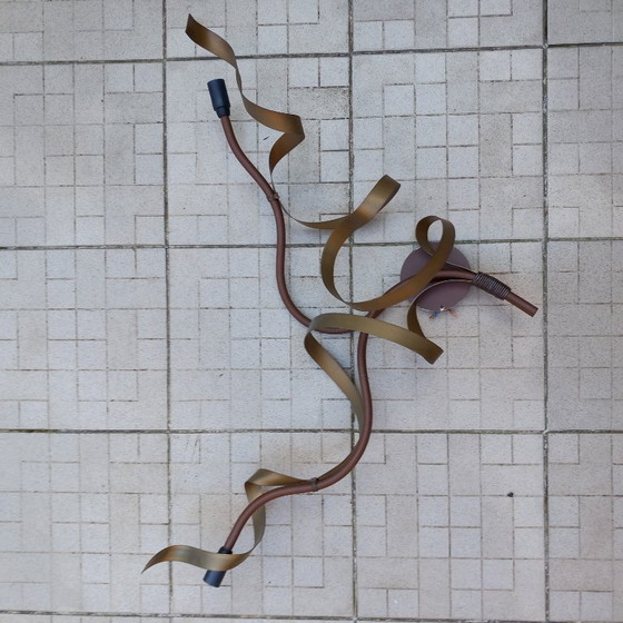 Image 1 of Lámpara de techo grande y 2 apliques de pared 'Folded Ribbon' de Jacco Maris.