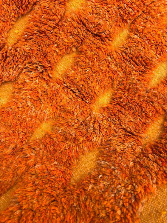 Oranje Marokkaans tapijt 200x300 cm, authentiek Marokkaans tapijt, Berber tapijt, echt wollen tapijt (photo 9 of 12)