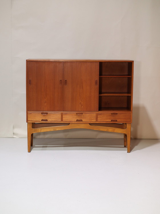 Image 1 of Highboard dresser Danish vintage teak wood