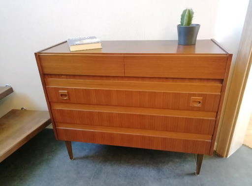 Shoe cabinet sideboard 60s made of real wood in Danish design