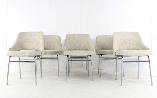 Set of 6 Cees Braakman for Pastoe FM32 chairs, vintage, newly upholstered