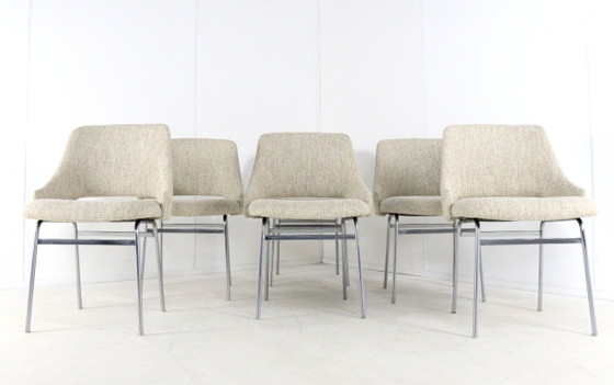 Image 1 of Set of 6 Cees Braakman for Pastoe FM32 chairs, vintage, newly upholstered