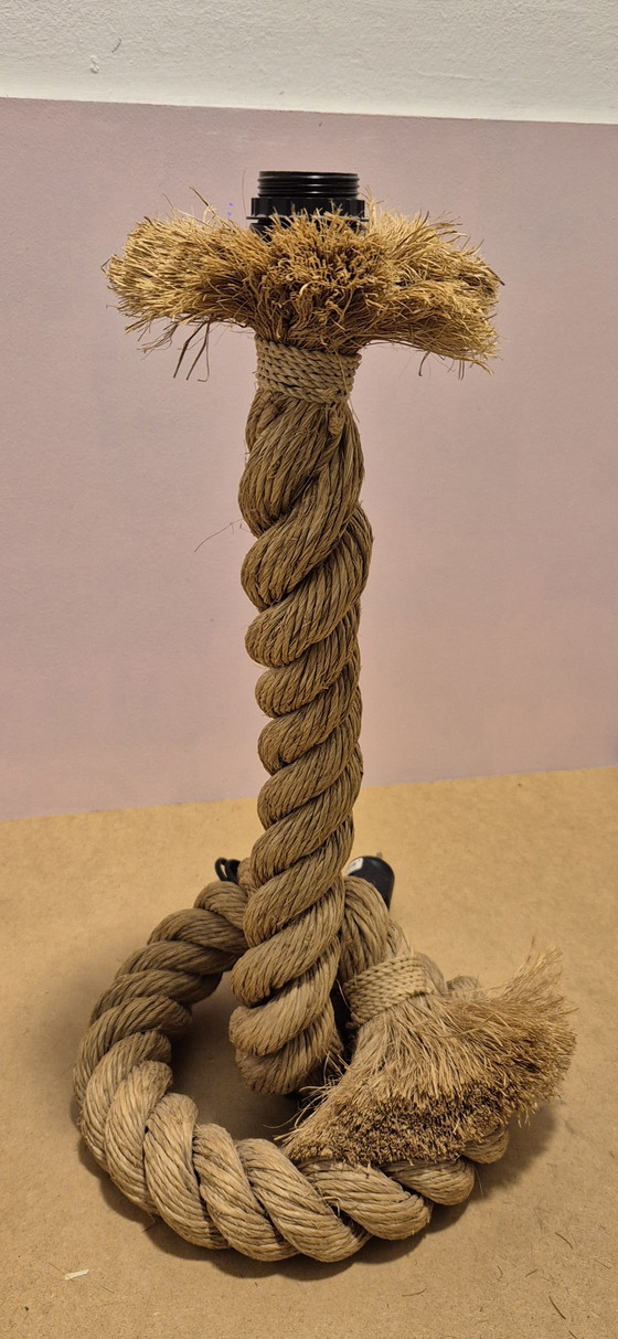 Image 1 of Touwlamp, werk in de stijl van Audoux & Minet, circa 1970-1980.