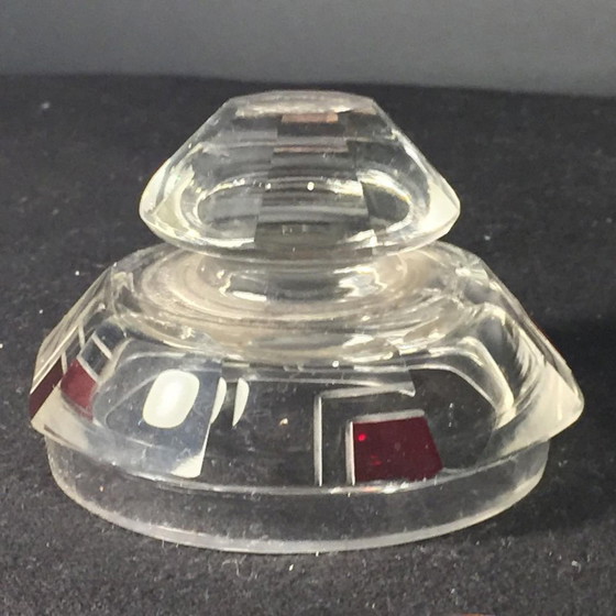 Caja Art Deco Bohemia Constructivista de Cristal Rojo de Karl Palda, 1930 – Objetos decorativos, Crystal (photo 6 of 11)