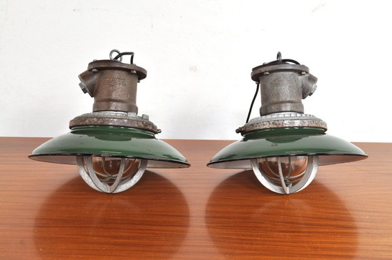 Image 1 of Lampade da fabbrica vintage USA, anni '30