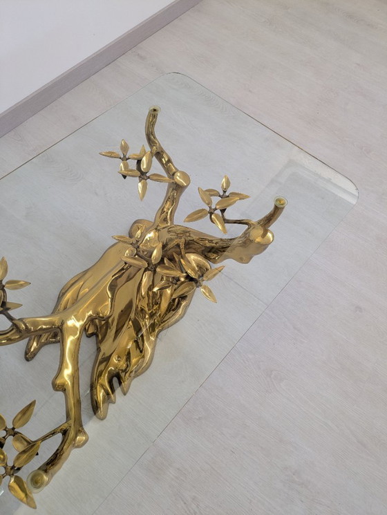 Image 1 of Willy Daro - Tavolino - Bonzaï - Ottone, vetro