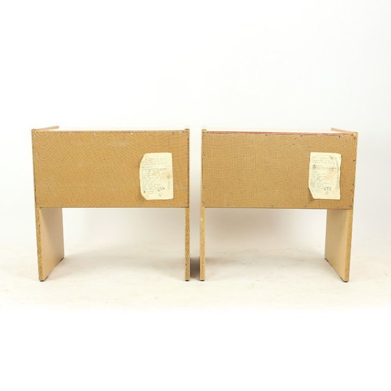 Image 1 of Ensemble de 2 tables de chevet carrées de Np Zavody, Tchécoslovaquie, années 1980