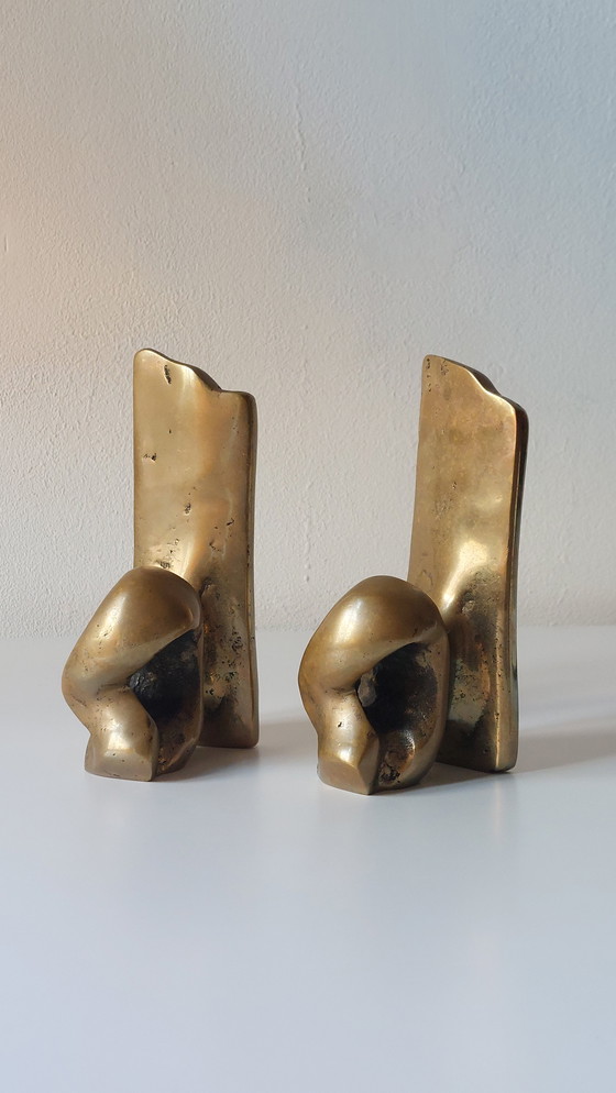 Image 1 of Very rare pair of brutalist David Marshall bookends