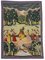 Arazzo raffigurante Krishna Ras Leela, ricamato a mano, anni '60. – wanddecoratie, Textile