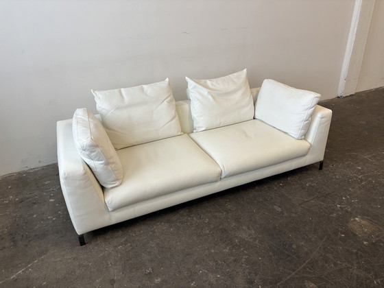 Image 1 of Sofá de diseño Ray de B&B Italia, cuero blanco