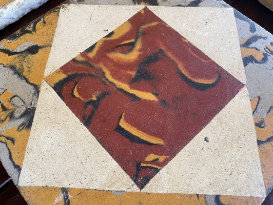 Image 1 of Set di 6 piastrelle francesi d'epoca, anni '30-'40 circa