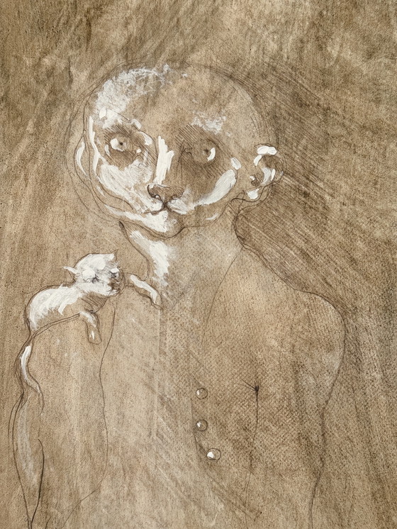 Image 1 of Robert Detheux - dipinto surrealista del 2008