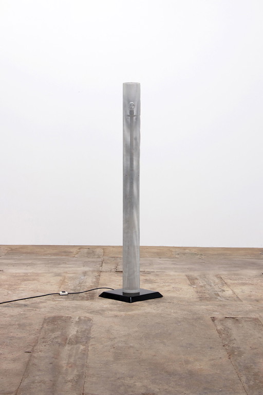 Vintage Italian white metal floor lamp 1960s