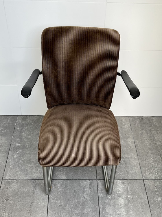 Image 1 of 2 X De Wit Sillas , Sillones , Tejido acanalado Marrón Original