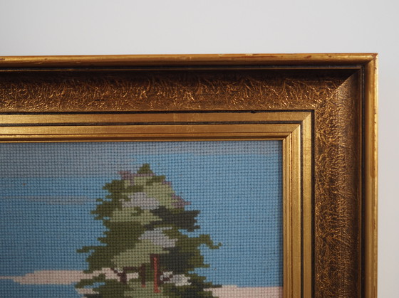 Image 1 of Tableau "Le fermier", design scandinave, années 1970