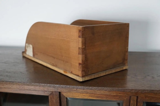 Image 1 of Mobiletto antico tedesco in rovere per merceria, anni '20/'30