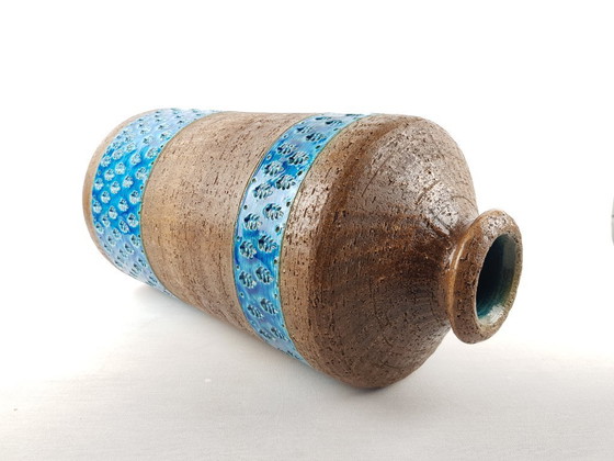 Image 1 of XL Vintage Bitossi Ceramic Vase "Zingo" Decor Italian Pottery 1960's by Aldo Londi