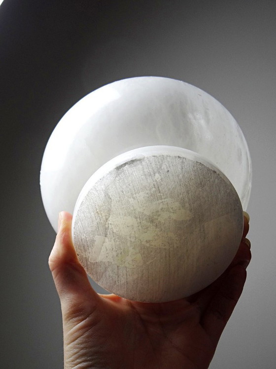 Image 1 of Vintage white alabaster bowl or trinket dish, Italy, 1960s-1970s