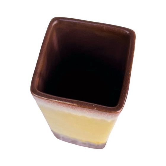 Image 1 of Vaso Strehla 1224/24 – Germania, anni '70, lava grassa, smalto giallo