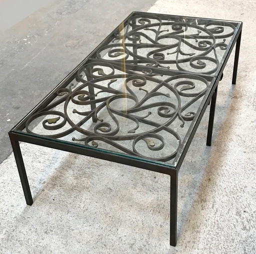 Wrought iron coffee table
