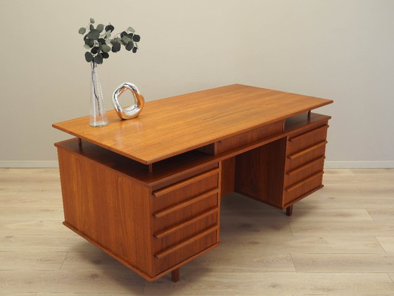 Image 1 of Scrivania in teak, design danese, anni '70, prodotta in Danimarca
