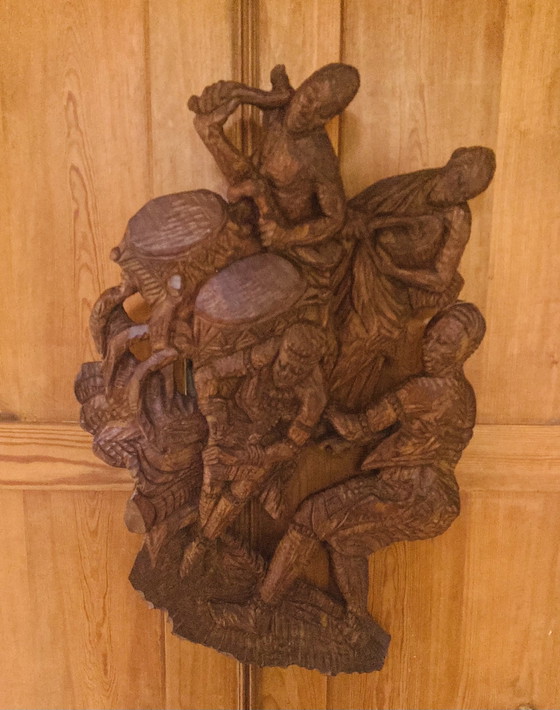 Tamburo e Placca Tribale – Sculture, Wood (photo 3 of 8)