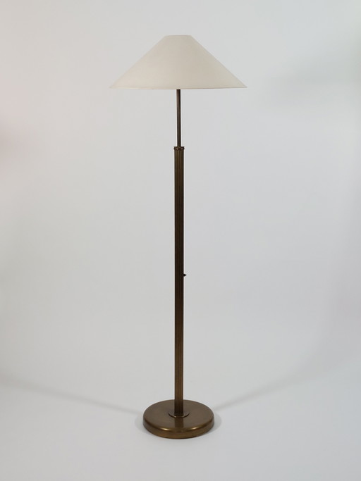 Vintage messing vloerlamp, kolomvormig decor