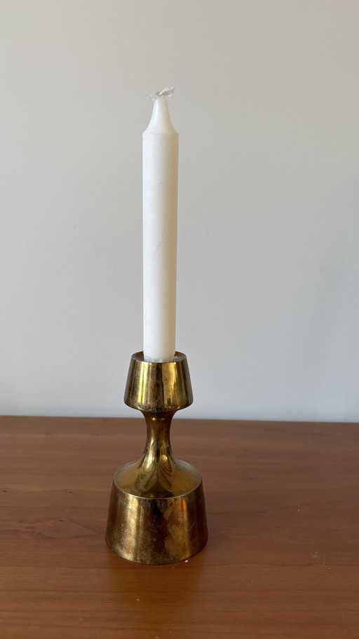 Scandinavian Brass Candleholder from Dansk Design, 1970s
