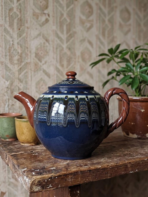 Tetera troyana antigua de terracota vidriada, Bulgaria, años 70-80. – servies, Ceramic, Vintage (photo 2 of 12)