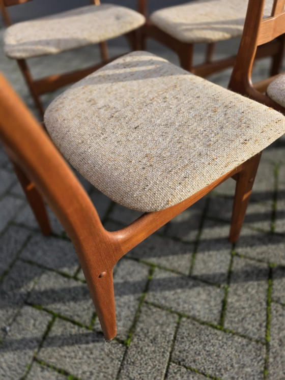 Image 1 of Set di 6 sedie danesi in teak Schionning & Elgaard – condizioni eccezionali, rivestimento originale