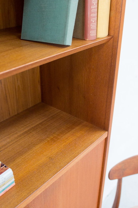 Image 1 of Poul Hundevad libreria segretaria a ripiani alti vintage in teak